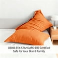 thumbnail image 5 of 2 Pack Standard Brushed Microfiber Pillow Shams with 2" Flange, Super Soft and Cozy, Wrinkle, Fade, Stain Resistant Sham, Orange, 20x26 inches, 5 of 8