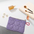 thumbnail image 4 of Beautynvta Makeup Bag for Woolen Quilted Coin Purse Mini Lightweight Portable Cosmetic Storage Bag for Shopping, Commuting, and Travel, Purple, 4 of 8