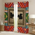 thumbnail image 2 of Tribal Curtains Cute Squirrel 30%-50% Blackout Curtains for Bedroom Living Room Dorm Farmhouse Old Barn Door Western Darkening Curtains Geometric Bear Paw Print Window Treatments 42"X90", 2 of 5