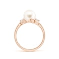 thumbnail image 2 of ANGARA Classic Freshwater Cultured Pearl Bypass Ring in 14K Rose Gold for Women | June Birthstone, Birthday, Anniversary, Jewelry Gift for Women | Pearl Ring, 2 of 8