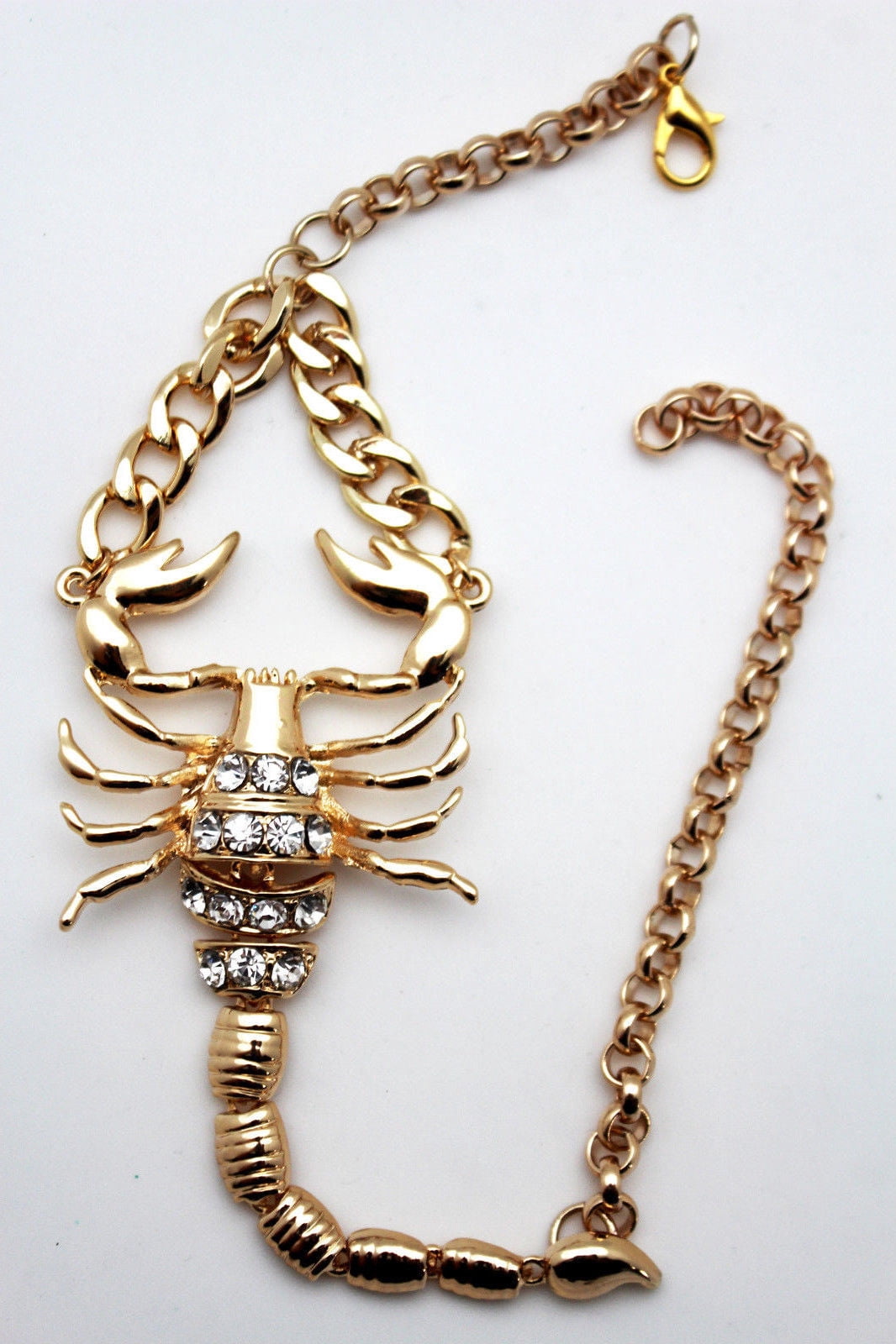 Women Western Boot Bracelet Gold Metal Chains Scorpion Anklet Bling Shoe Charm