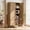 Yellow Oak, variant on Homieasy 51.2" Freestanding Storage Cabinet with 4 Fluted Doors, Adjustable Shelves & Raised Legs - Wobble-Free Organizer for Bathroom, Kitchen, Living Room,Yellow Oak