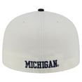 thumbnail image 4 of Men's New Era Cream Michigan Wolverines Chrome 59FIFTY Fitted Hat, 4 of 6