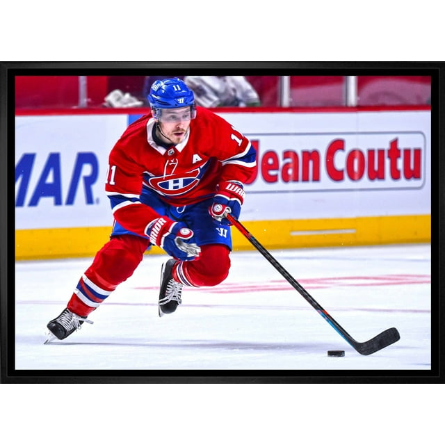 Brendan Gallagher Canadiens de Montréal Toile de Patinage Encadrée 20x29
