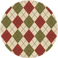 thumbnail image 1 of Ahgly Company Machine Washable Indoor Round Transitional Mahogany Brown Area Rugs, 7' Round, 1 of 7