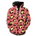 thumbnail image 1 of Sudadera con capucha y cremallera de manga larga con textura de piel de animal para hombre, gran oferta 2024, con capucha, chaquetas, tops, sudaderas de gran tamaño, moda, estampado 3D, 1 of 6