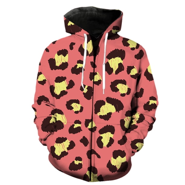 Sudadera con capucha y cremallera para hombre, con textura de piel de animal, estilo informal, de manga larga, estilo urbano, de gran tamaño, estilo hip hop, unisex, gran oferta 2024, con estampado 3D