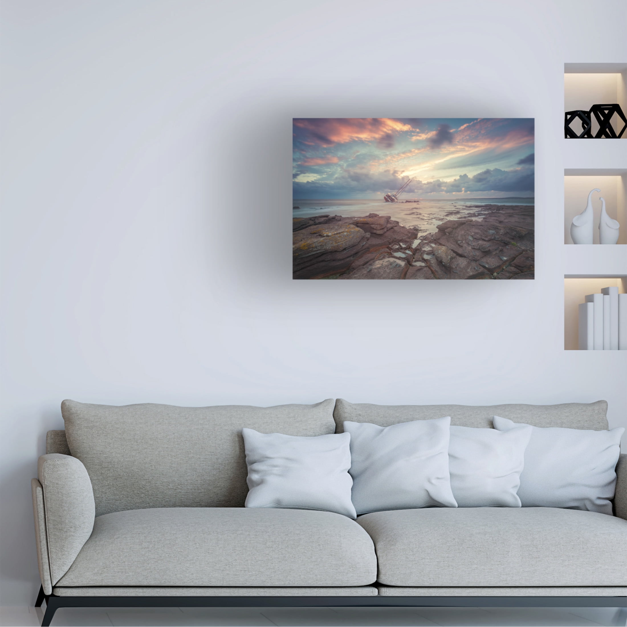 Canvas Wall Art - Daniele Atzori 'Lost Ad2' Wall Art for Living Room, Bedroom, or Office Décor by Trademark Fine Art - 47 x 30 Inches