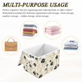 thumbnail image 6 of Yayeee Collapsible Storage Bin with Lid Fabric Closet Decorative Basket with Handles, Small Black Flowers, 6 of 7