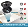 thumbnail image 3 of Kitchen Sink Plug Stopper, Stainless Steel Kitchen Sink Strainer Waste Plug, Rustproof Sink Basket Strainer for Standard Drains (3-1/2 inch) Black, 3 of 8