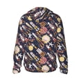 thumbnail image 3 of Uemuo Cartoon Space 1 Pattern Women's Full Zip UPF 50+ Sun Protection Hoodie Jacket Long Sleeve Sun Shirt Hiking Outdoor Performance with Pockets-Large, 3 of 9