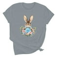 thumbnail image 2 of Yuwull Summer Tops For Women Plus Size Tops For Women Easter Fashion Printed Short Sleeved T-Shirt Cute Tops For Women On Clearance13M, 2 of 4