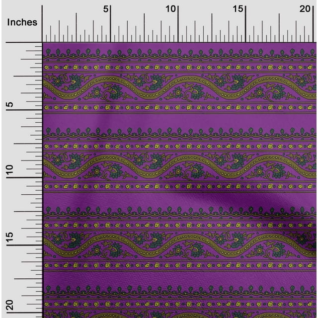 oneOone Coton Soie Tissu Feuilles & Floral Bloc Décor Tissu Imprimé 42 Pouces de Large
