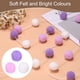 thumbnail image 3 of Guirnalda de Pom Pom Uxcell 3 piezas 6.6 pies para decoración de pared, árbol de Navidad, cumpleaños y Pascua, blanco, púrpura claro, púrpura oscuro, 3 of 6