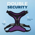 thumbnail image 6 of Voyager Step-In Lock Dog Harness & Reflective Leash Set w/ Neoprene Handle 6ft - For Small to Large Breed Dogs/ Cats, Cute & Heavy-Duty for Walking, Running & Training - Purple Black Trim, S, 6 of 9