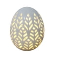 thumbnail image 7 of Handcrafted Hollowed-Out LED Ceramic Easter Egg - Light-Up White Porcelain Decor for Home Gift & Holiday Display (Fillable), Perfect Easter Fun Gifts Ideas & Year of The Horse Necessity, 3*3.9in, 7 of 7