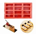 thumbnail image 2 of 12 Cavity Silicone Protein Bars Mold Rectangle Granola Bar Baking Tool Mould Silicone Mold French Cake Mold Dessert Tool, 2 of 5