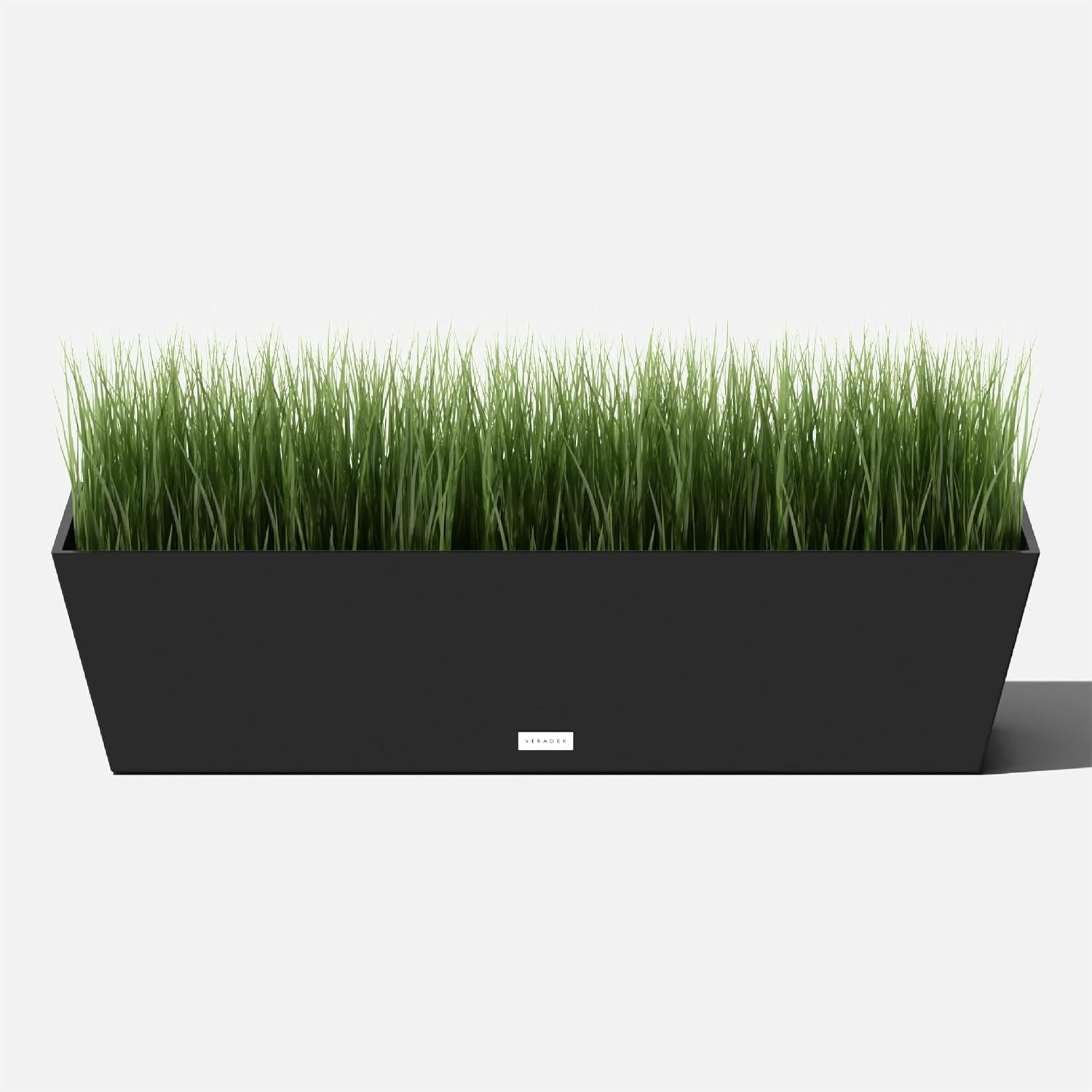 QHTER Pure Series Window Box Planter - Long Rectangular Planter for Indoor or Outdoor Windowsill/Balcony | Durable All-Weather Use with Drainage Holes | Modern Decor for Herbs, Small Plants, Flowers