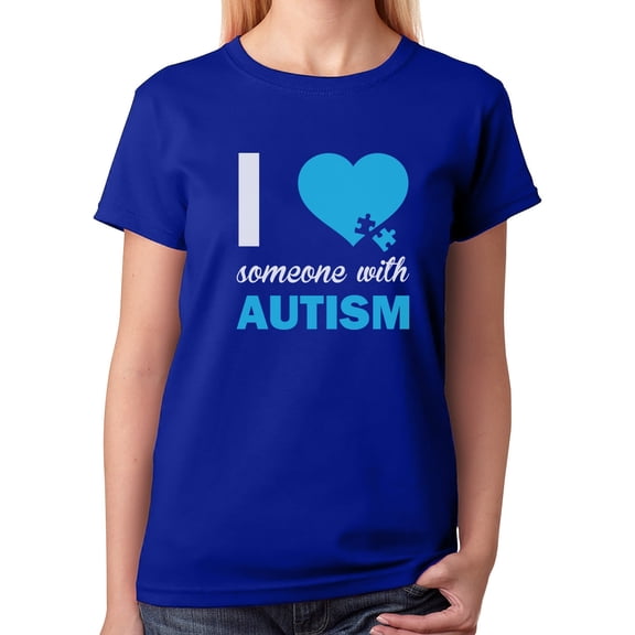 Tstars Womens Autism Awareness Shirt for Women I Love Someone with Autism Autistic Spectrum Awareness Acceptance Autistic Support Shirts for Womens T Shirt