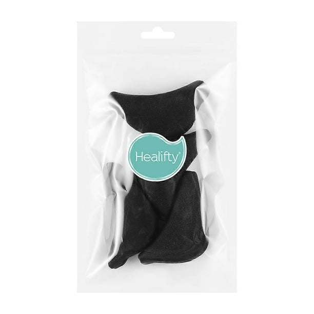 Healifty 2 Pairs Sponge Toe Plug Foot Brace Shoe Inserts Unisex Shoe Fillers for Better Fit One Size (Black)