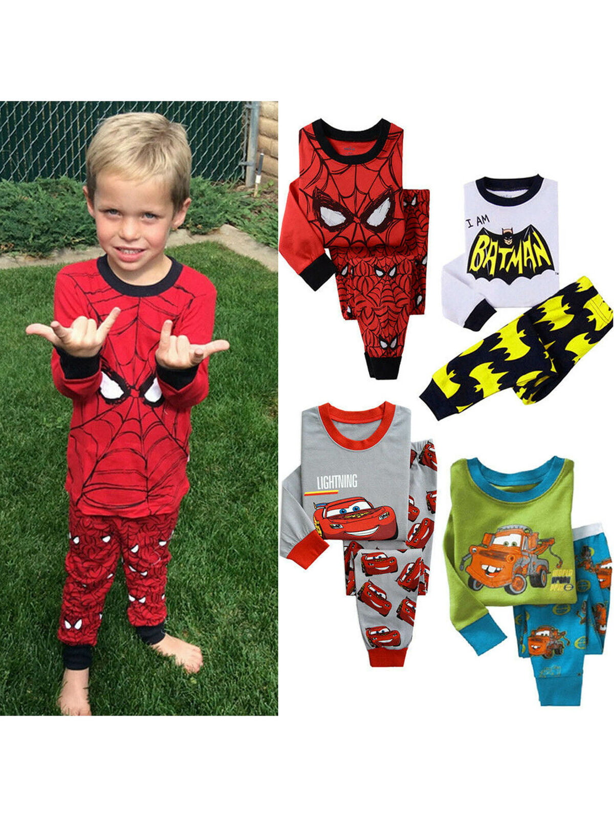 Kids Official Character Pyjama Set Pyjamas Nightwear Long Sleeve Bottoms Toddler Boys Girls Baby Gift 18 Months 5 Years