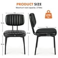 thumbnail image 2 of Aukfa Modern Kitchen Dining Chairs Set of 2 with Faux Leather Cushion, Black, 2 of 8