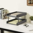 thumbnail image 4 of MyGift 2-Tier Rustic Gray Wood Office Desktop Document Organizer, 4 of 6