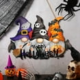 thumbnail image 2 of YUNOVA Halloween Gnomes Door Sign, Happy Halloween Welcome Sign Wooden Decor with Wreath Hanger, Outdoor Indoor Hanging Decor for Porch, Yard, Front Door Party, 2 of 5
