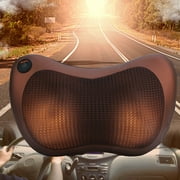 Yosoo Neck Massage Pillow,Massage Pillow with Heat and 4 Rollers for Shoulder Lower Back Cushion Car Home Lumbar Neck Back Shoulder Relaxation