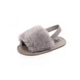 thumbnail image 3 of Toddler Baby Girl Anti-Slip Fluffy Fur Sandals Baby Shoes, 3 of 5