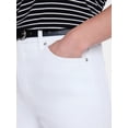 thumbnail image 5 of Time and Tru Women's High Rise Straight Leg Jeans, 30" Inseam, Sizes 0-20, 10S-16S, 5 of 6