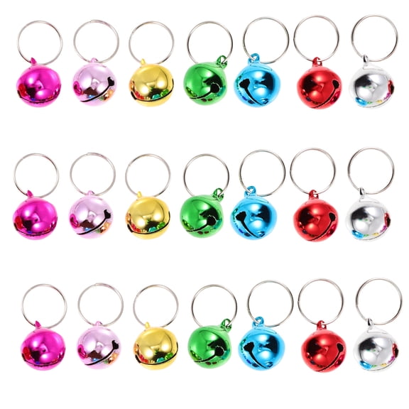 AURARMLET 24Pcs Multi Function Cat Bells Assorted Color Decorative Bells for Tree Branch Table Centerpiece