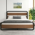 thumbnail image 2 of Merrland King Bed Frame with Headboard and Footboard, Heavy Duty Metal Platform Bed, No Box Spring Required, Brown, 2 of 9