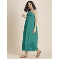 thumbnail image 5 of Moomaya Chic Frill Summer Dress For Women, Strappy Solid Maxi, Vacation Dress, 5 of 8