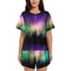 thumbnail image 1 of Fotbe Northern Lights Conjunto de Pijama Estampado para Mujer, 2 Piezas, Ropa de Dormir con Camiseta de Manga Corta y Shorts Suaves-XX-Large, 1 of 6