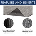 thumbnail image 3 of notrax 118 arrow trax entrance mat, for main entranceways and heavy traffic areas, 4' width x 6' length x 3/8" thickness, gray, 3 of 5