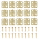 thumbnail image 1 of Bisagras de resorte de cierre automático automático para trabajo pesado Bisagra de acero inoxidable para caja de joya (amarillo, 20 piezas de bisagra + 80 piezas de tornillos), 1 of 6