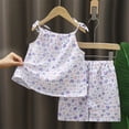 thumbnail image 2 of FDDMis Toddler Girl Clothing Set 2t Girls Matching Outfits 5 T Girls Outfits Girls Athletic Tops and Gym Shorts 3 to 6 Month Baby Girl Clothes, Purple 3-4 Years, 2 of 9