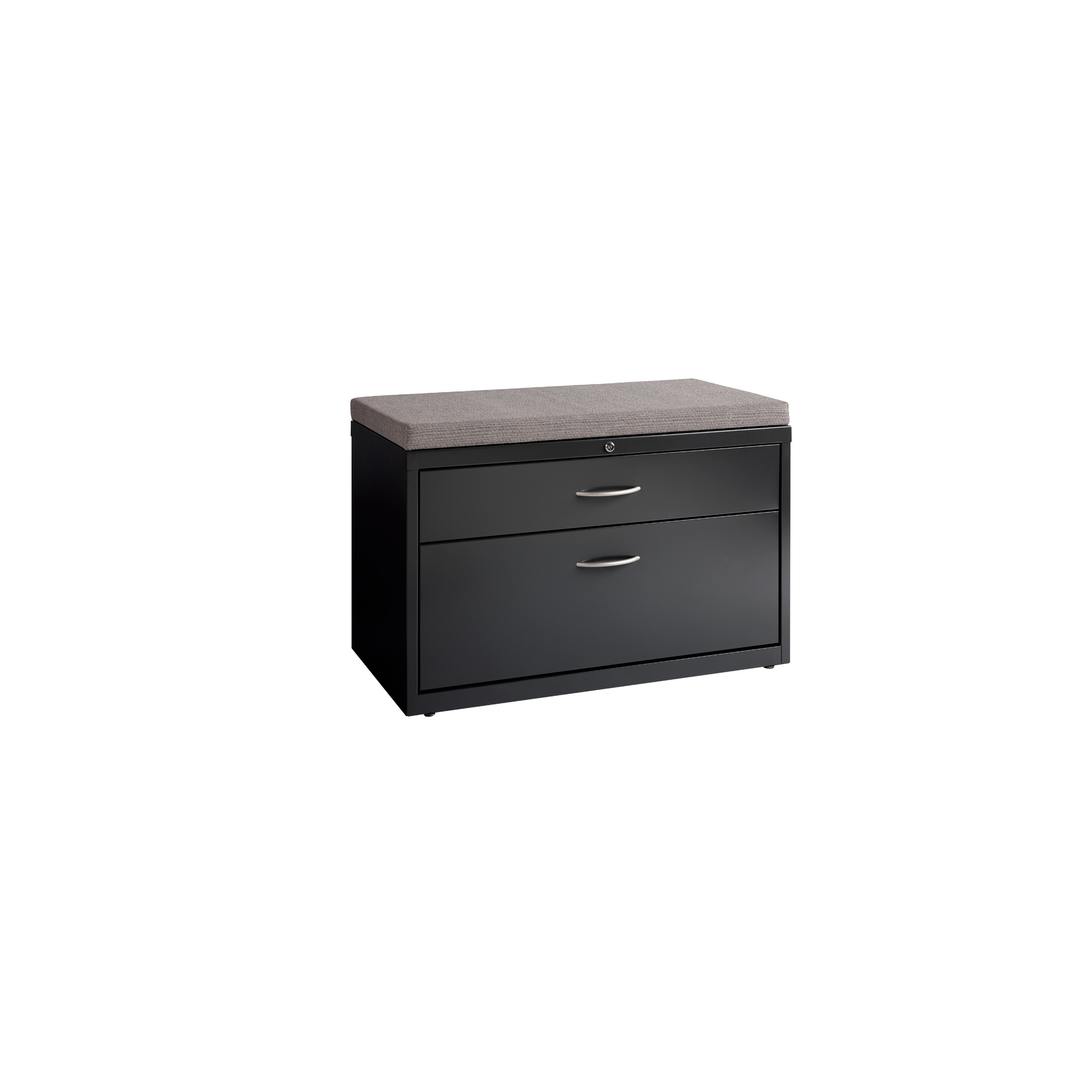 Hirsh 36 inch Wide 2 Drawer Box-File Low Credenza Metal Lateral File Cabinet for Home and Office, Holds Letter, Legal and A4 Hanging Folders, Charcoal