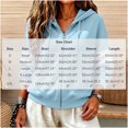 thumbnail image 7 of LUVDA Stripe Sleeve Zip Up Hoodie for Women Athletic Sweatshirt with Kangaroo Pocket Casual Loose Fit Top, 7 of 7