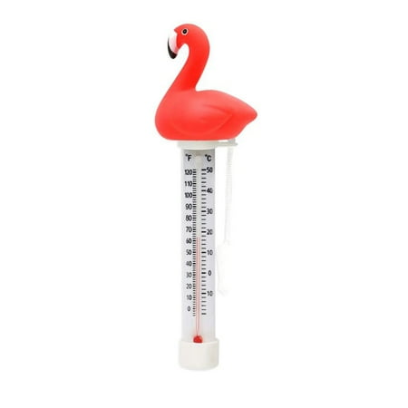 

Eva Versatile Floating Pool Thermometer - Water Temperature from -10 to 50°C - Shatter Proof Thermometer Floater with Sturdy Tether for Outdoor Indoor And Lawn & Swimming Pools And Ponds - Flamingo