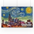 thumbnail image 3 of Nashville, Tennessee, Starry Night City Series (24x36 Giclee Gallery Art Print, Vivid Textured Wall Decor), 3 of 3