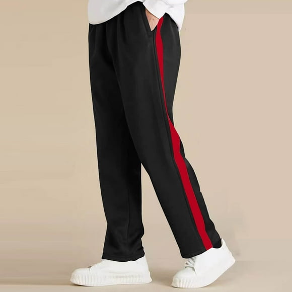 Odeerbi 8-18 Años Niños Niñas Entrenamiento Pantalones Deportivos Pantalones de Algodón de Pierna Ancha Color Sólido Ocio Correr Pantalones Con Bolsillo