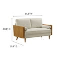 thumbnail image 2 of Kellan Loveseat in Walnut Heathered Weave Light Beige, 2 of 3