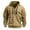 Khaki, variant on WREESH Men's Winter Cargo Hoodie Quarter Zip Pullover Tactical Athletic Hooded Sweatshirt for Hiking Outdoor Black