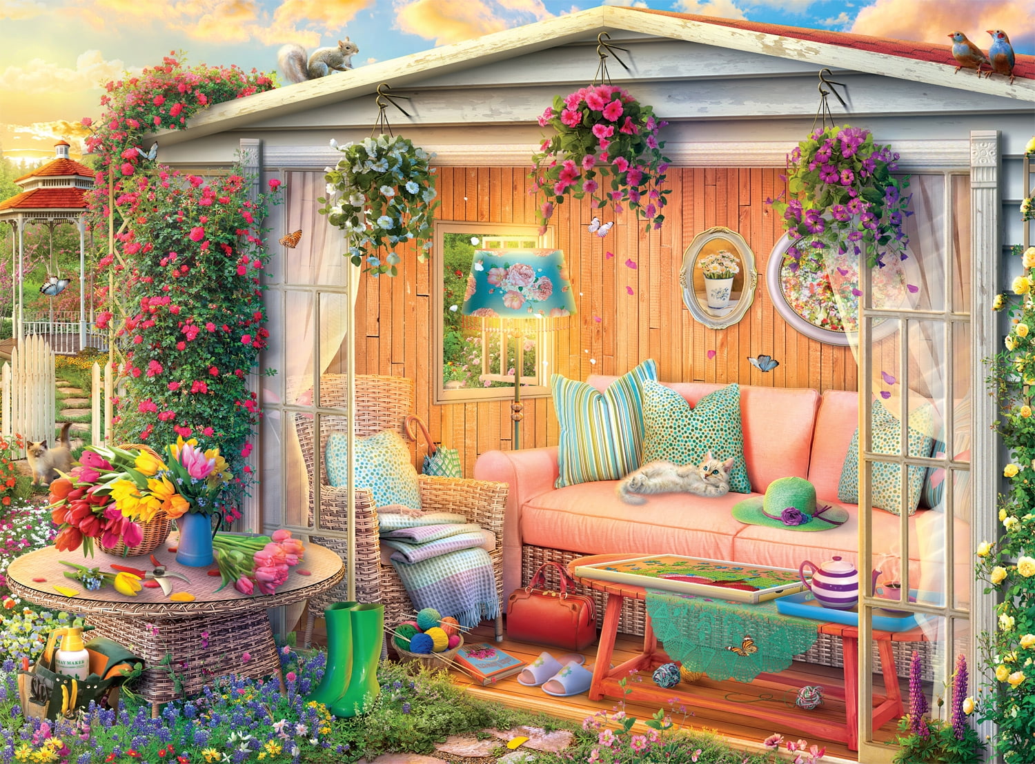 Buffalo Games 1000-Piece Country Escape to the Shed Jigsaw Puzzle