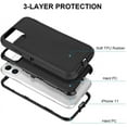 thumbnail image 3 of [PST] Étui Protecteur Rigide pour iPhone 12 / iPhone 12 Pro (6,1 Pouces), Antichute à Trois Couches, Antichoc, Robuste, Étui Protecteur Rigide, 3 of 4