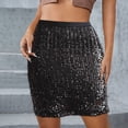 thumbnail image 2 of Yuanlong Womens Midi Skirts High Waist Sequin Bodycon Skirts Carnival Shiny Dance Performance Skirt For Cheerleader Wear, 2 of 4