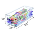thumbnail image 2 of 2 Pack Stackable Plastic Storage Organizer Container Bins with Lids, 10" x 4" x 3", Stackable Storage Bins with Handler YE393.402, 2 of 4
