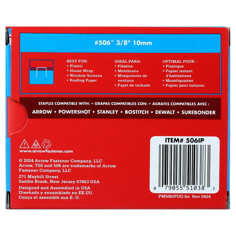 5,000 Arrow #266IP HT26 3/8 (10mm) Staples - Bostitch H30-6 / STCR2619 5,000 Arrow #266IP HT26 3/8 (10mm) Staples - Bostitch H30-6 / STCR2619